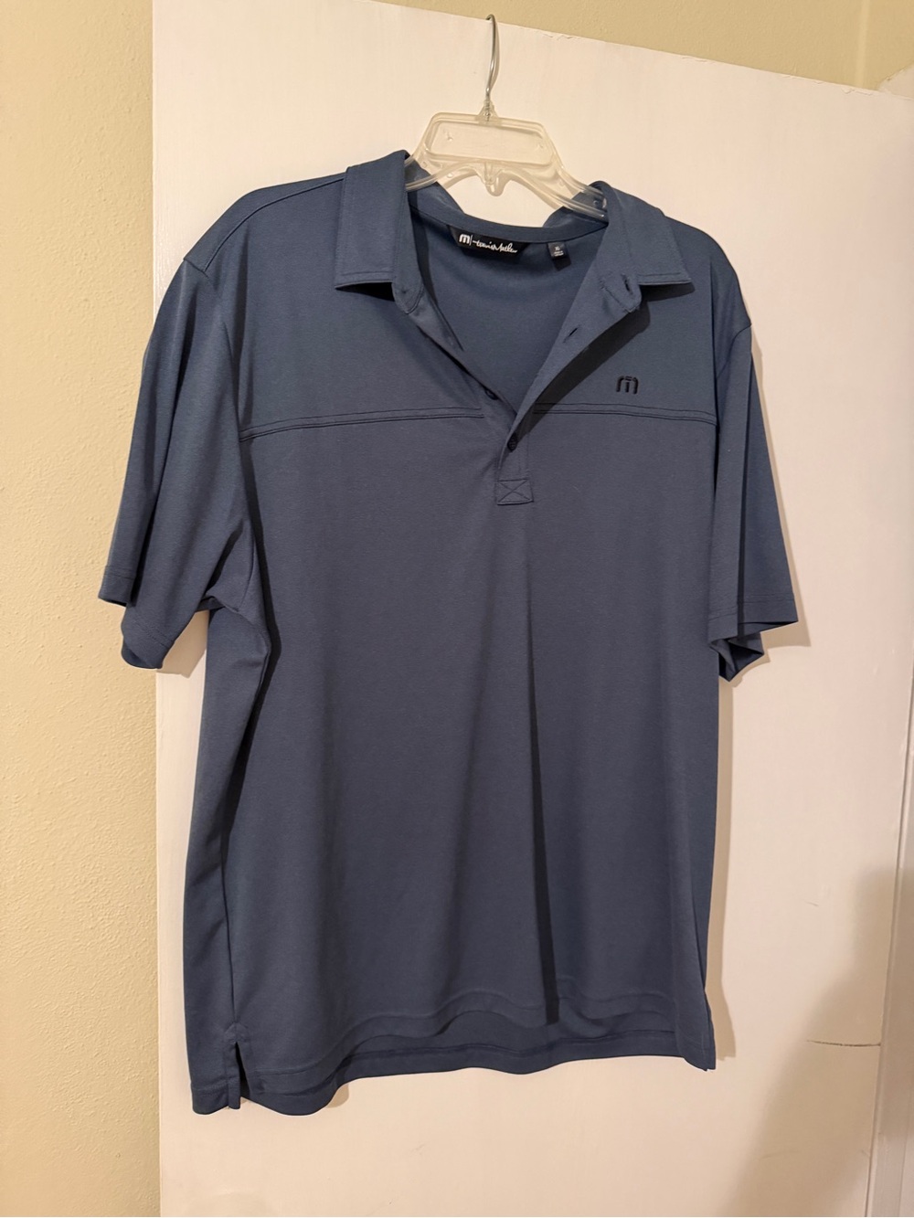 Travis Mathew Slate Blue Short-Sleeve Polo